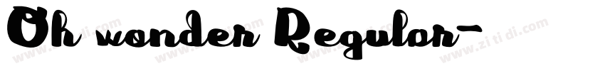 Oh wonder Regular字体转换